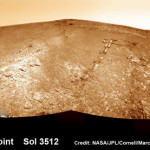 Вид на вершину горы Соландер с марсохода Opportunity